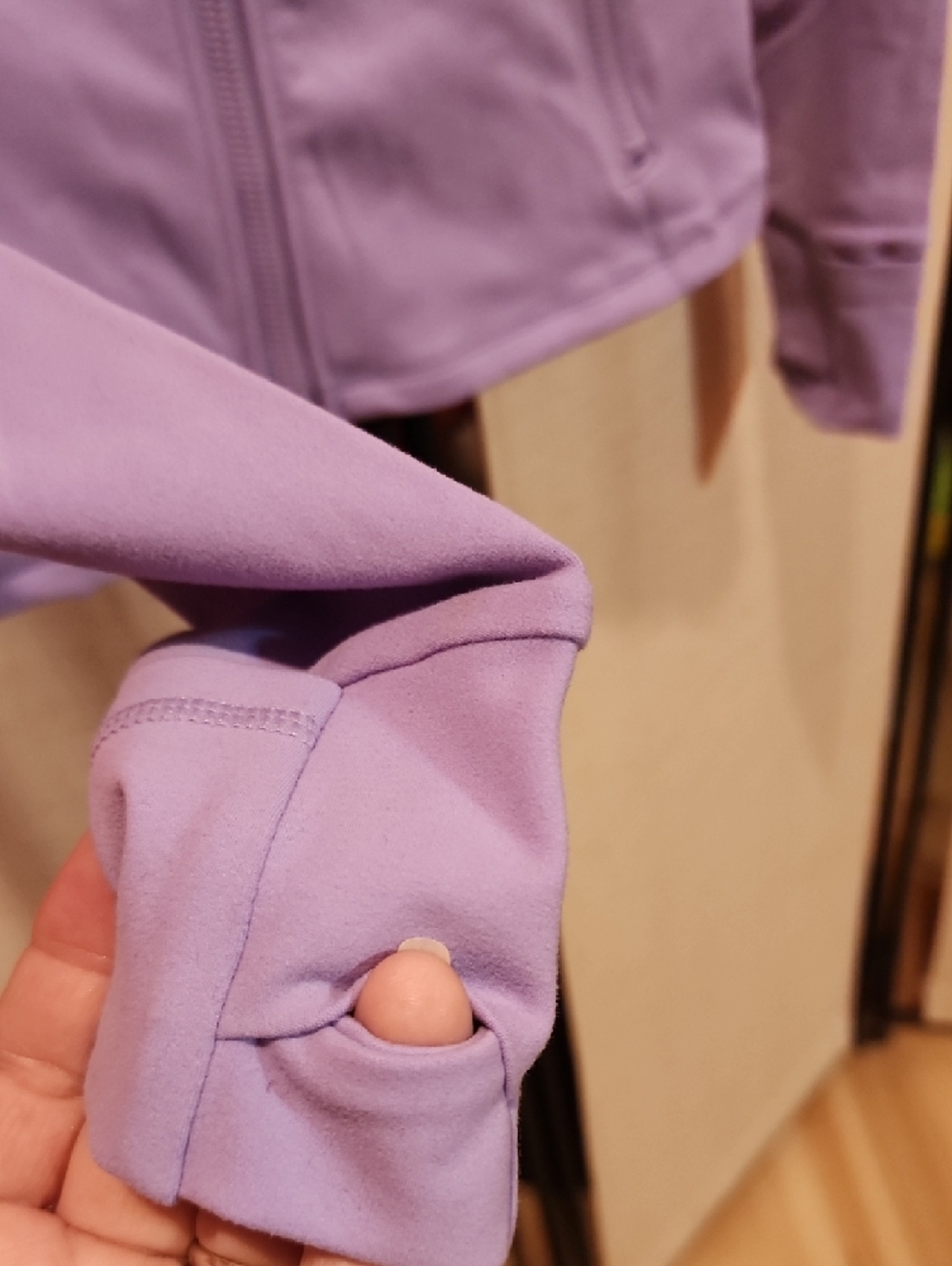 Lightweight Lavender Full-Zip Utility Jacket with Stand Collar - Picture 2 of 6